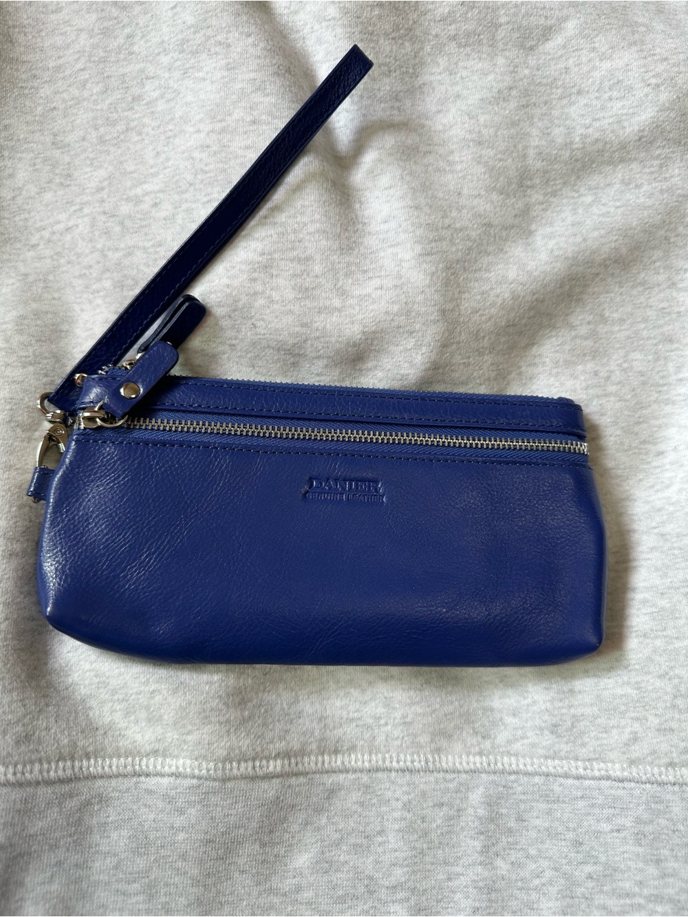 Danier Royal Blue Leather Wristlet Wallet